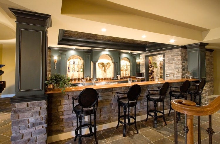 Elegant Bar For Your Basement Area