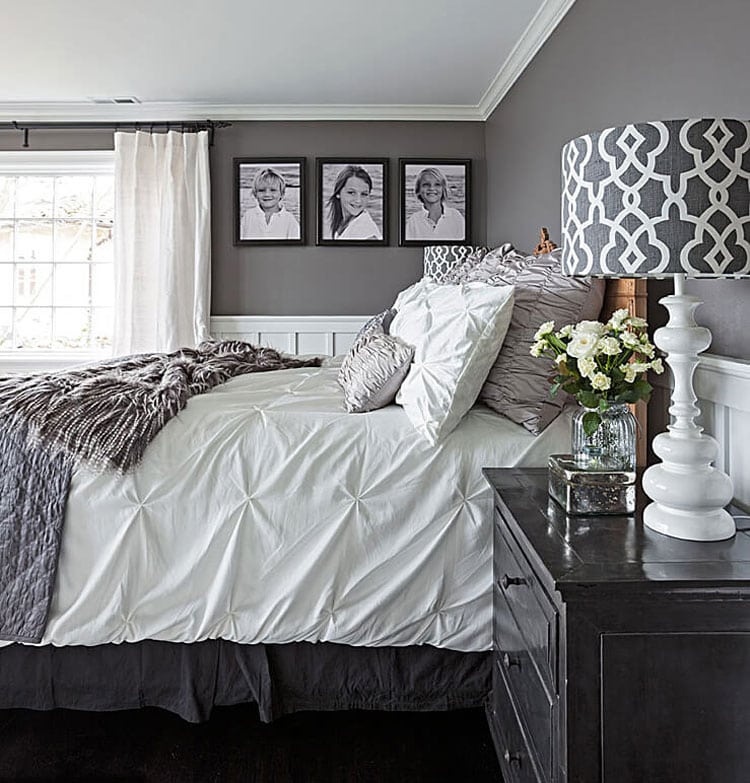 Glamorous Grey and Black Bedroom