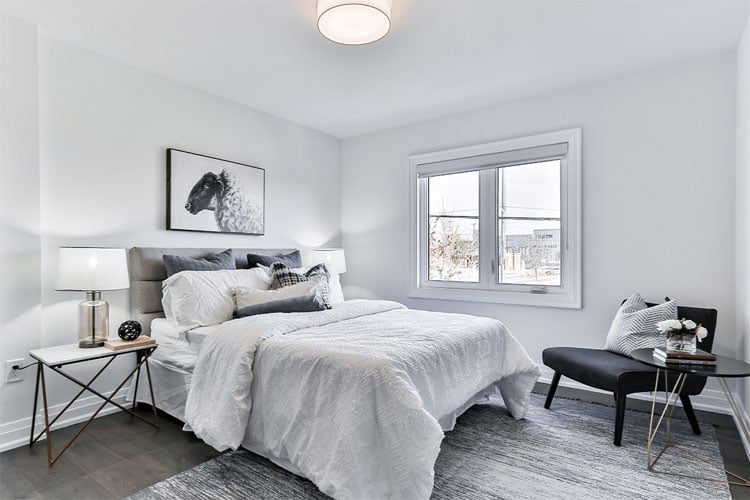 Gray and White Bedroom For Men