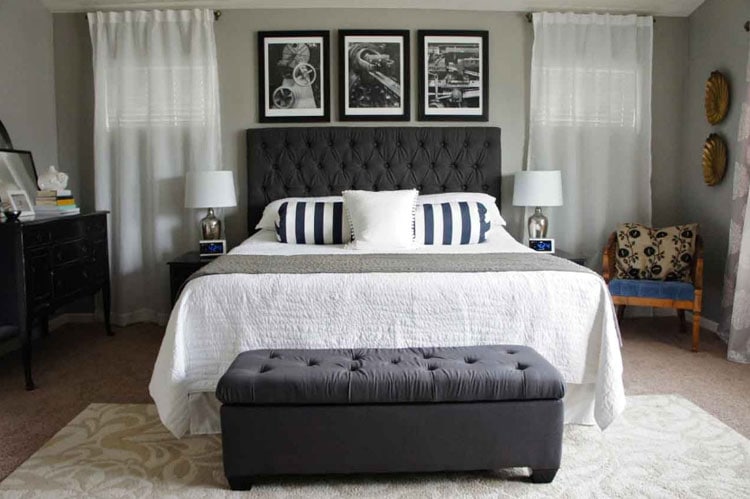 Grey and White Bedroom Decor