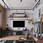 Industrial Style Men's Living Room