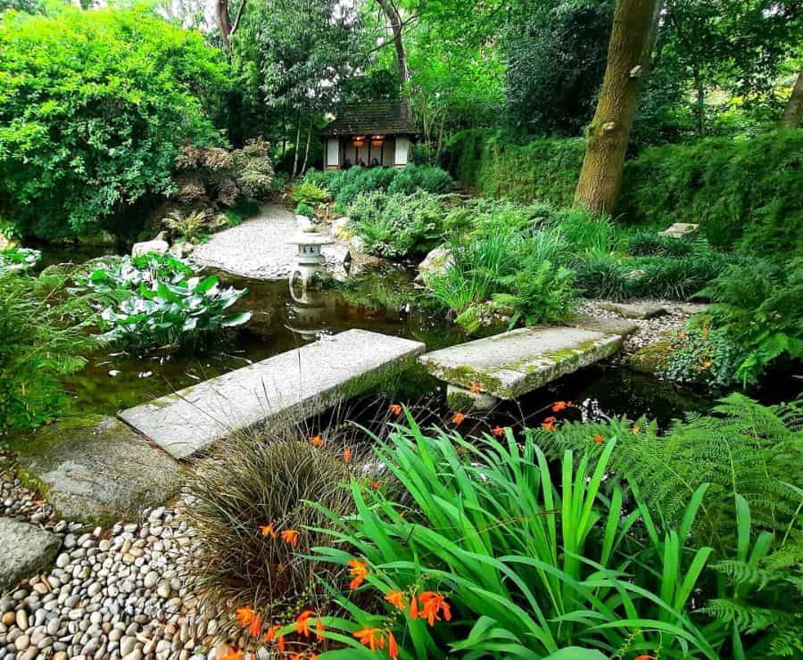 koi-pond-zen-garden-ideas-tania74wright japanese garden with koi pond stone bridge