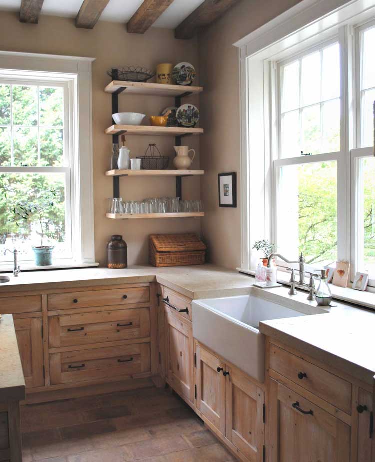 Large Cabinets Compensate For Open Shelving