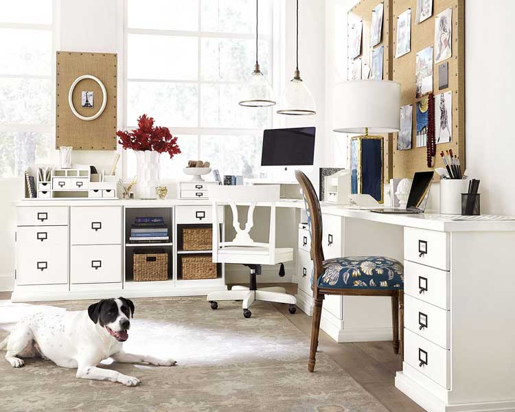 Large Home Office Desk in Master Bedroom