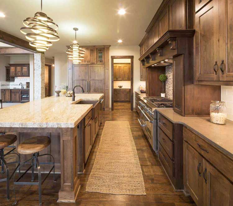 Luxury Kitchen with Modern Cabinets and Wood Accents