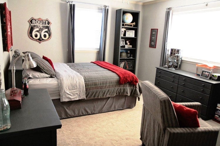 luxury-teenage-guys-room-with-black-and-grey-colors Luxury Teenage Guy's Room with Black and Grey Colors