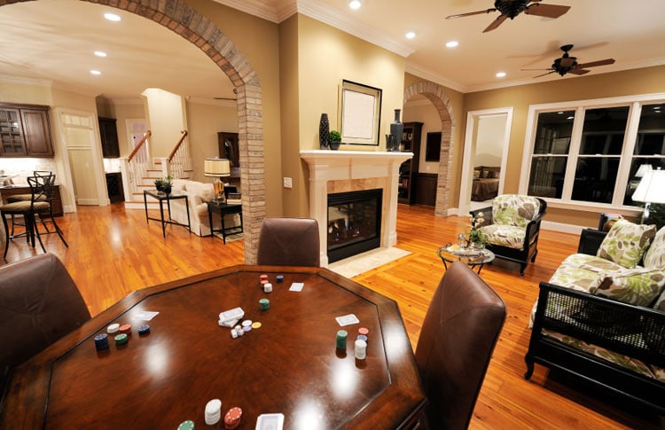 Man Cave with Poker Table