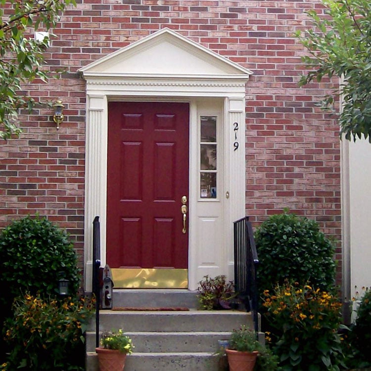 maroon-front-door-color-for-red-brick-house Maroon Front Door Color For Red Brick House