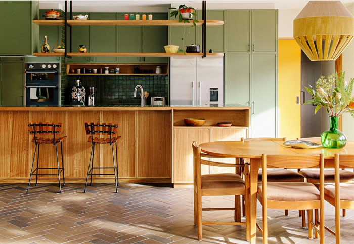 mid century modern kitchen ceramic tiles 1