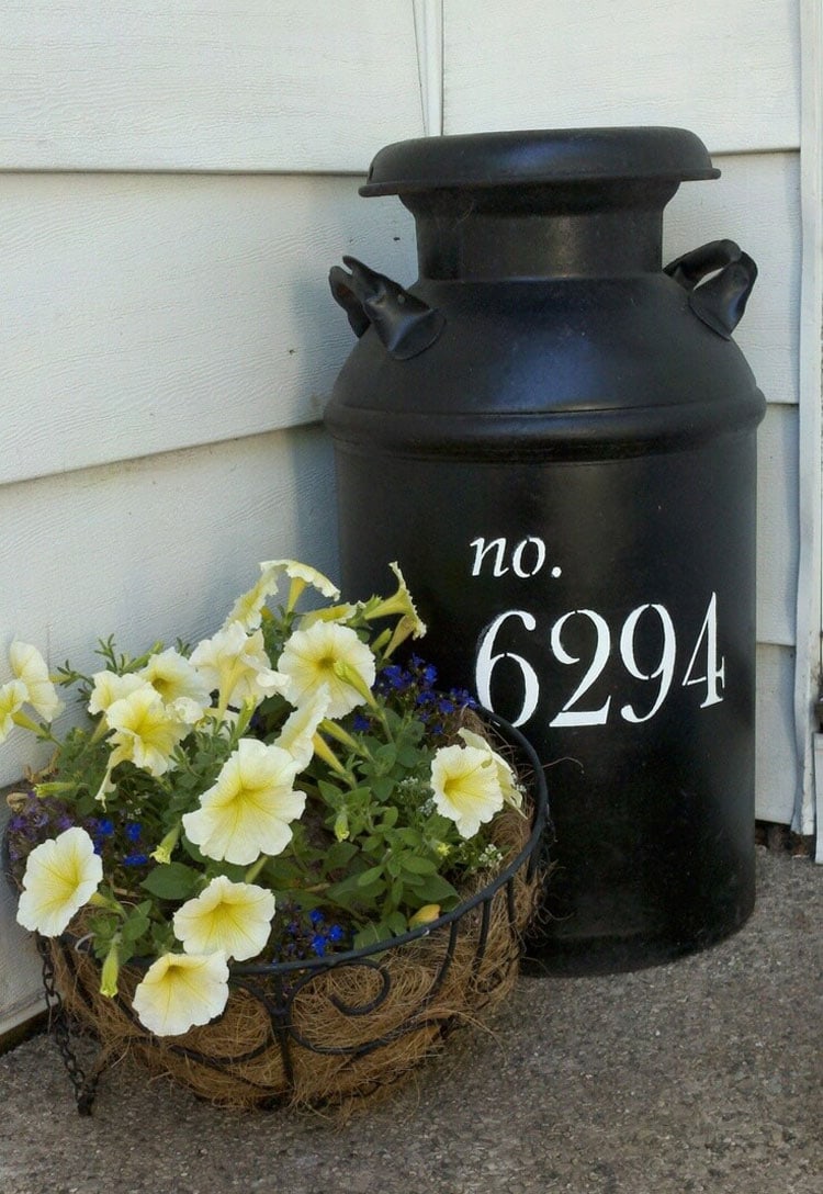 milk-can-plant-container-ideas-on-front-porch Milk Can Plant Container Ideas on Front Porch