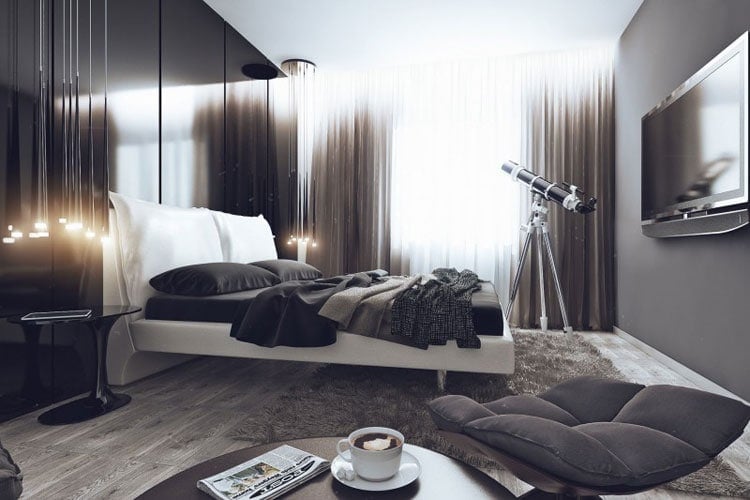 minimal-mene28099s-bedroom-with-cozy-accents Minimal Men’s Bedroom with Cozy Accents
