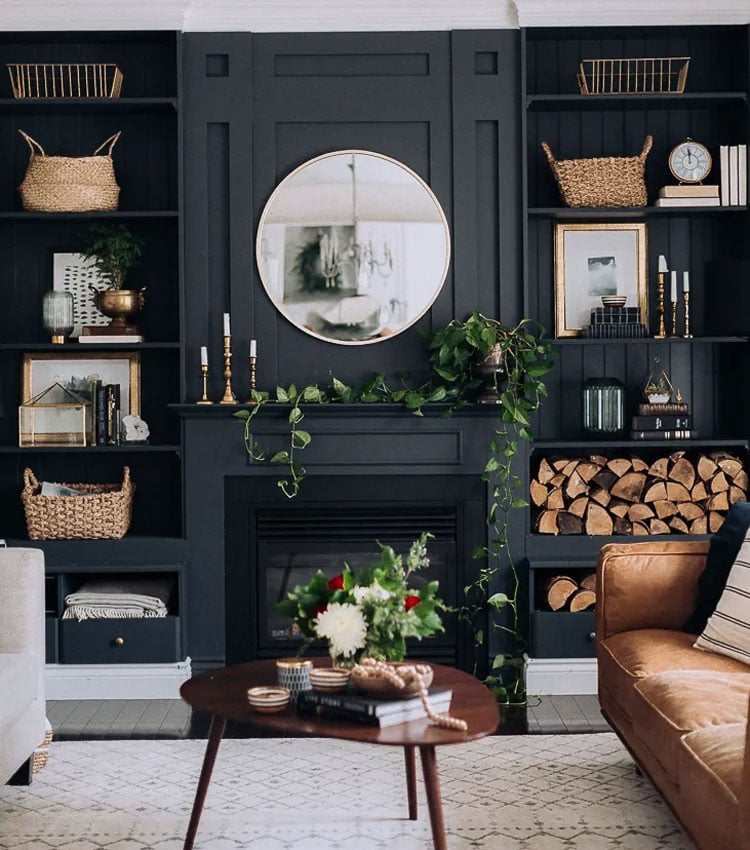 Modern Black Accent Wall