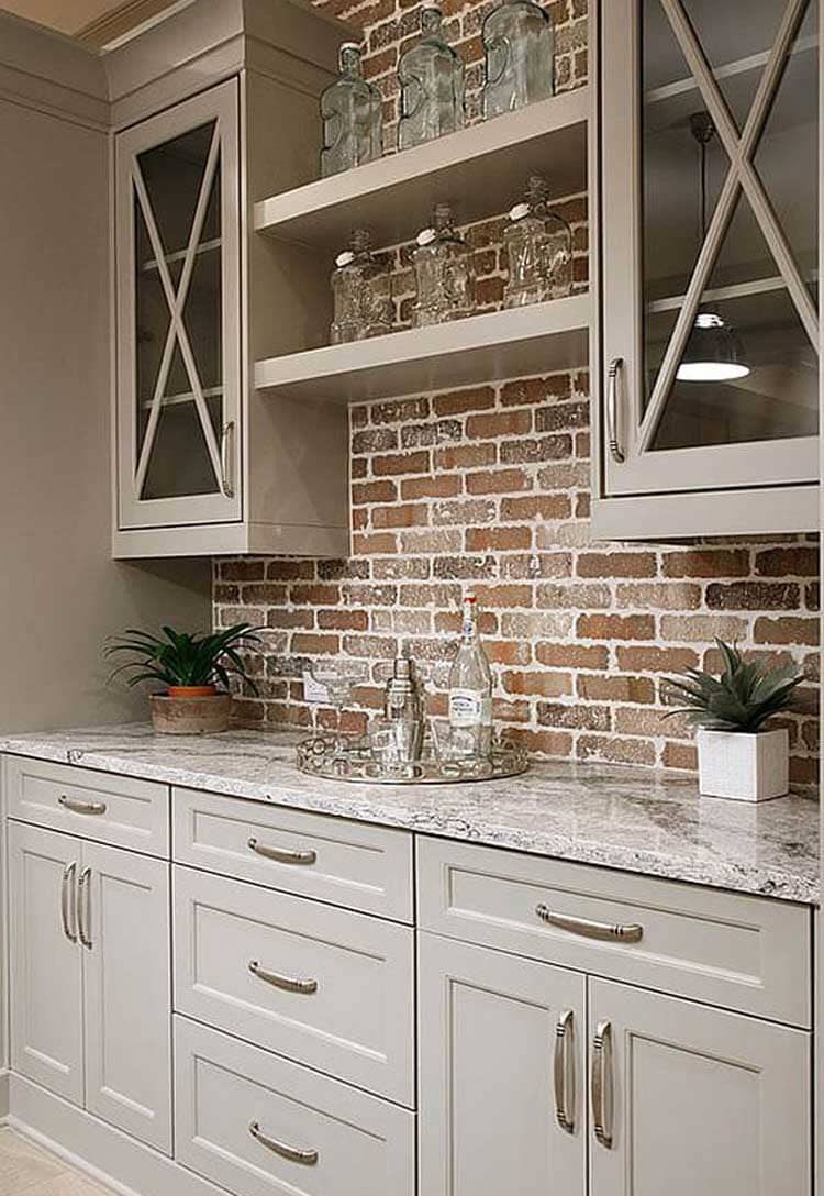 Modern Cabinets with Rustic Kitchen Decor