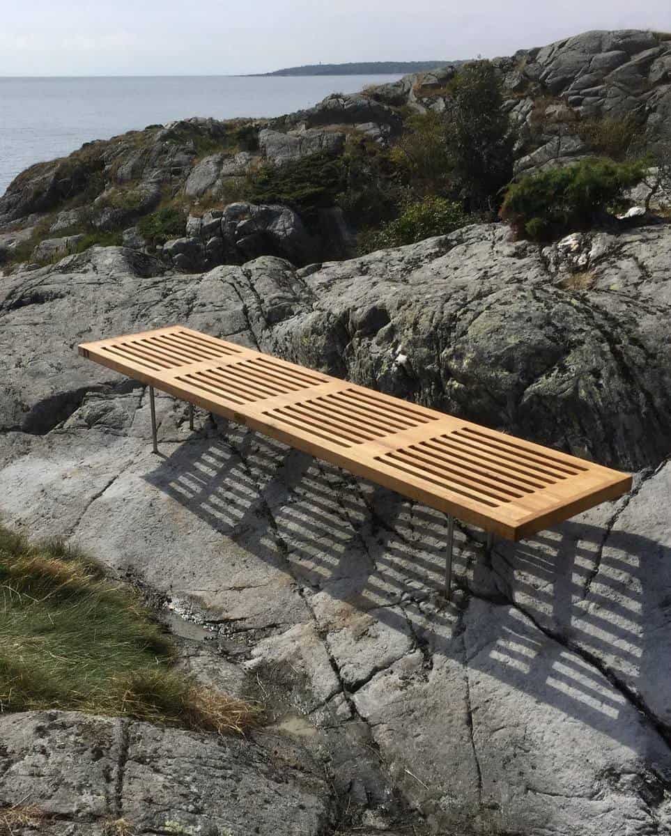 modern-design-garden-bench-ideas-delecto_as modern lattice wood bench in rock