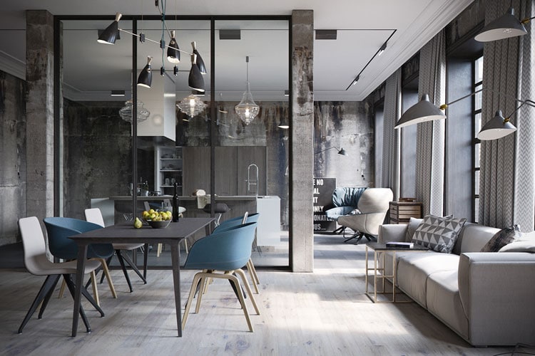 Modern Industrial Style Interior Design