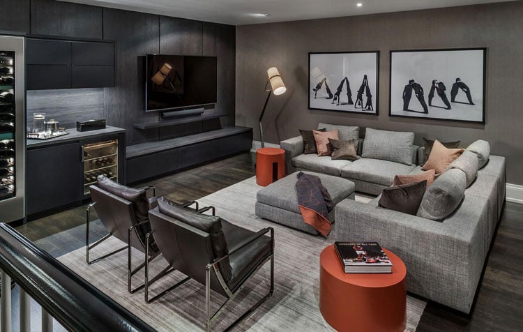 Modern Mancave Living Room