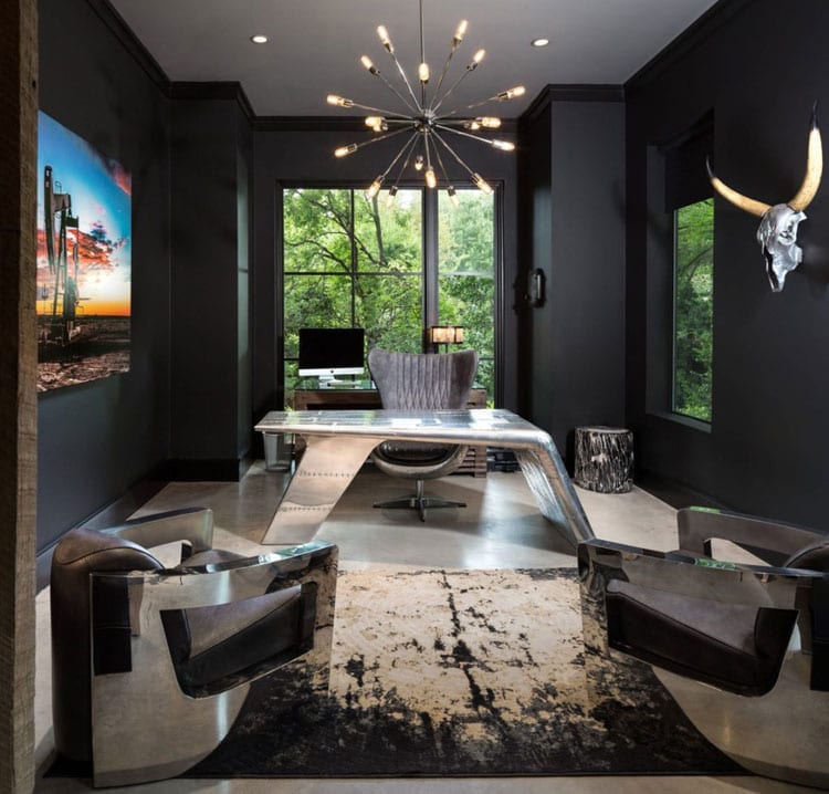 Modern Masculine Guest Bedroom Office