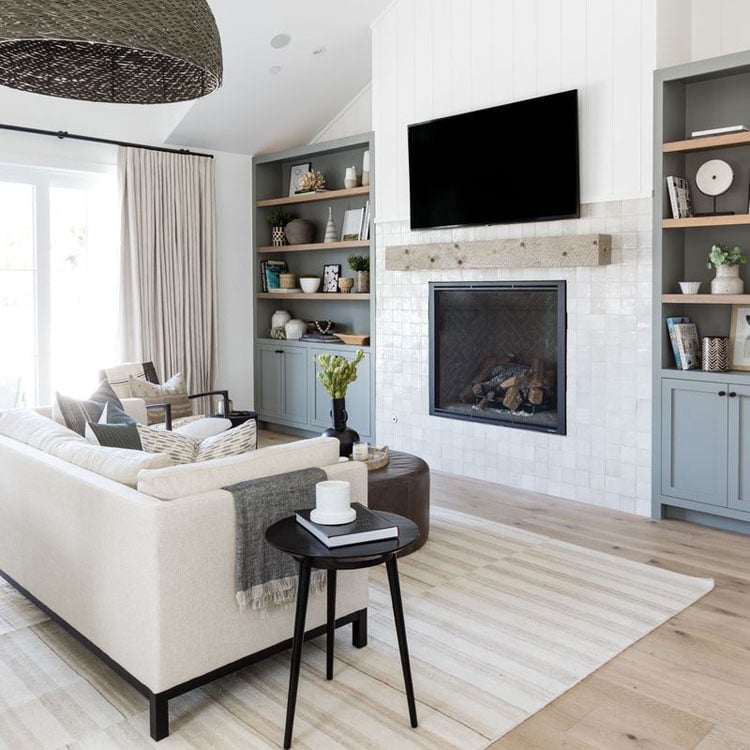 modern-white-tiles-for-fireplace Modern White Tiles For Fireplace