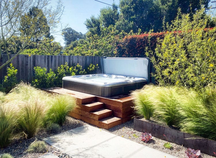 Natural Hot Tub Privacy