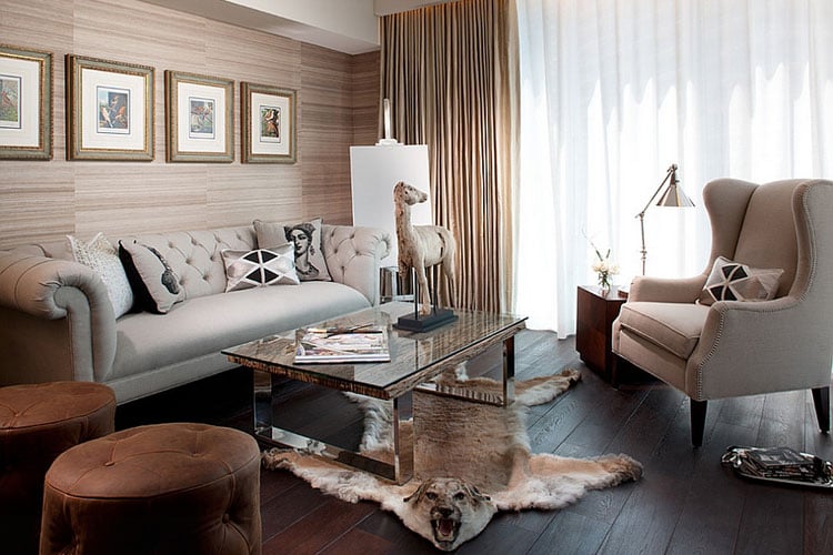 Posh Masculine Living Room Decor