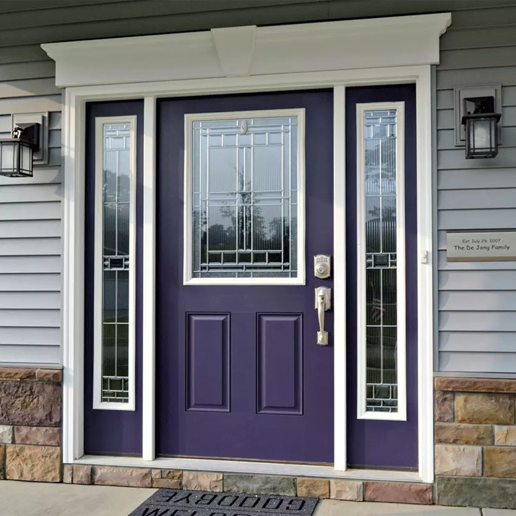 purple-front-door-color-for-gray-house Purple Front Door Color For Gray House