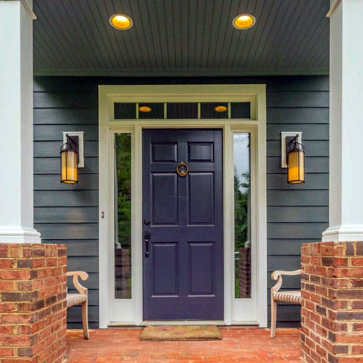 purple-front-door-for-red-brick-house Purple Front Door For Red Brick House