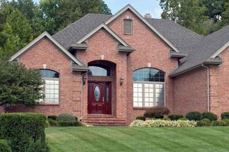 red-front-door-color-for-red-brick-house Red Front Door Color For Red Brick House