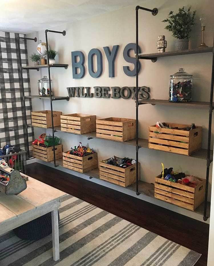 rustic-chic-toy-storage-ideas Rustic Chic Toy Storage Ideas