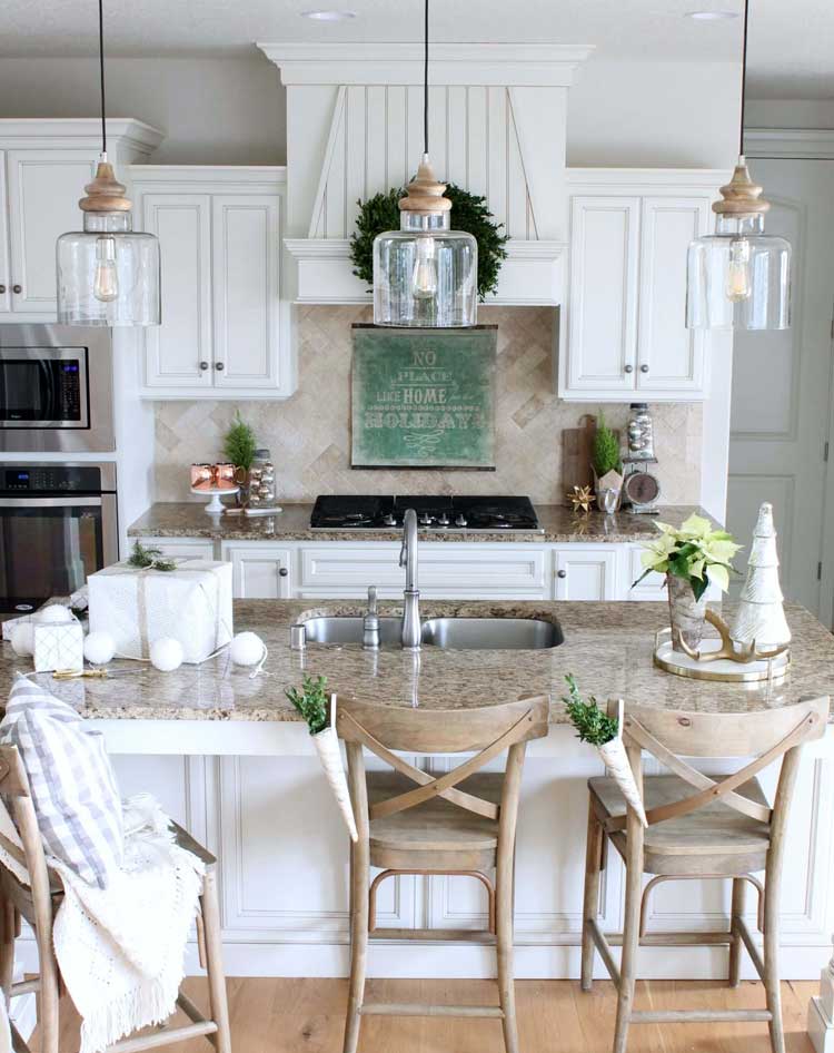 Rustic Decorations Complement Contemporary Kitchen Design