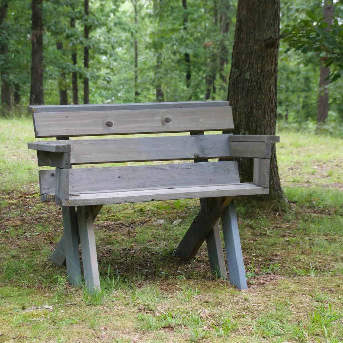 rustic-garden-bench-ideas-homeveneer small rustic garden bench