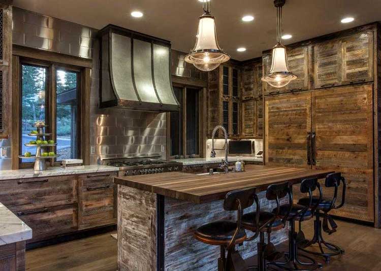 Rustic Industrial Kitchen Cabinets