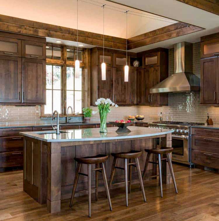 Rustic Wood Grounds A Modern Kitchen