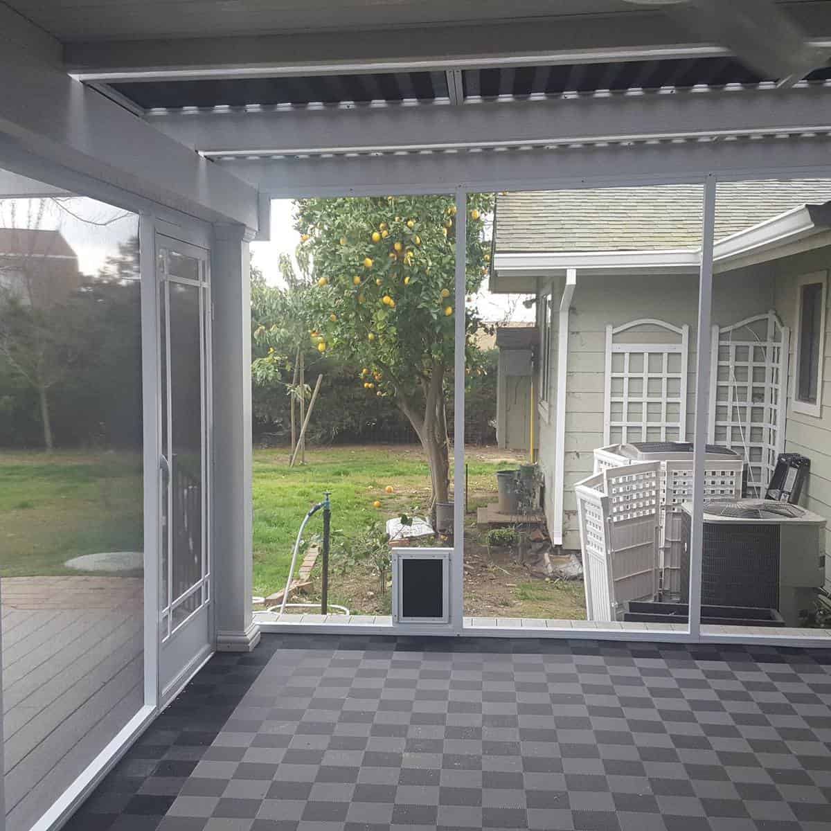 screen-patio-enclosure-ideas-vipgaragesystems screen patio enclosure tile floor