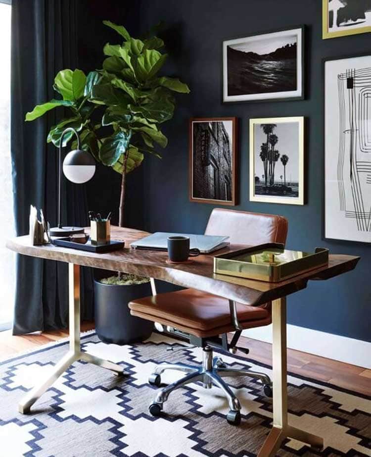 Simple Desk with Chair in Master Bedroom