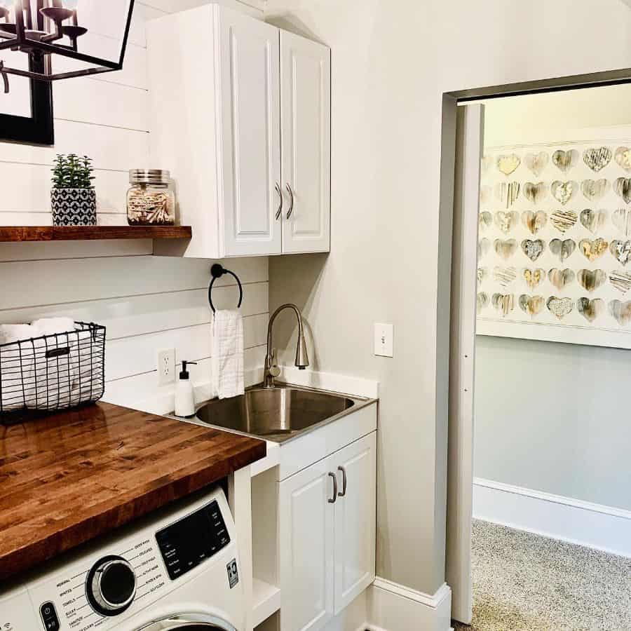 sink-cabinet-laundry-room-sink-ideas-westhillsvicki rustic country laundry with white cabinets and standalone sink