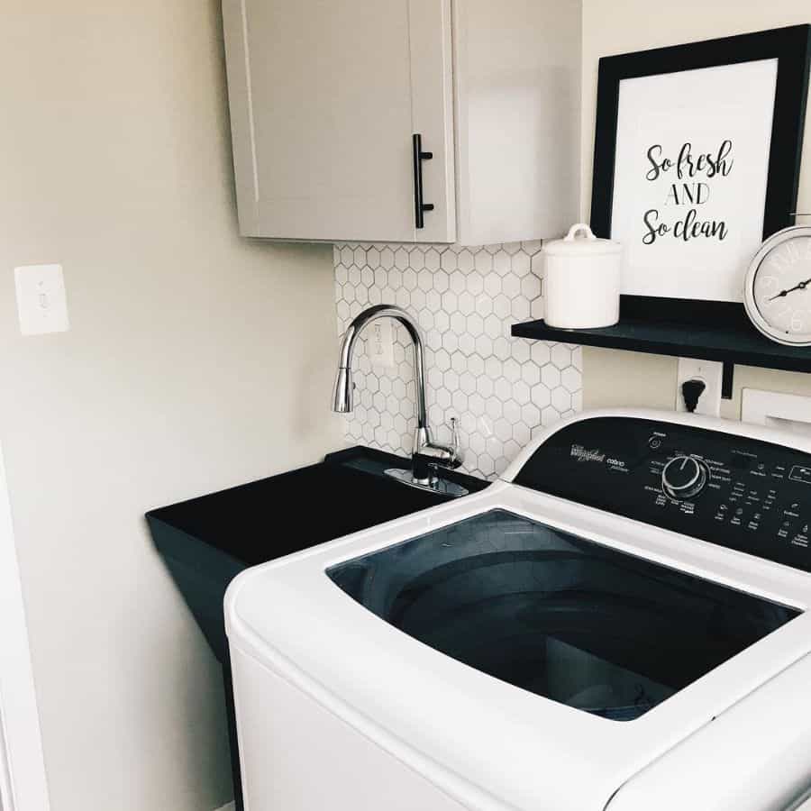 small-laundry-room-sink-ideas-themcbaileys small laundry room black sink and washer