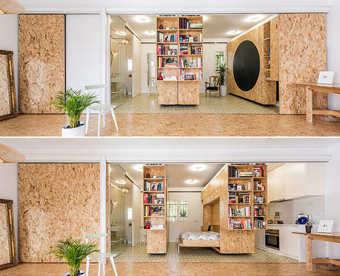 space saving movable walls murphy bed