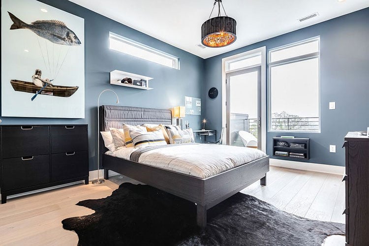 Stylish Blue Bedroom Color For Men