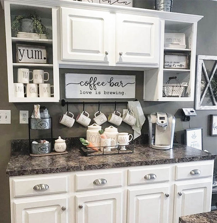 Stylish Home Kitchen Coffee Station