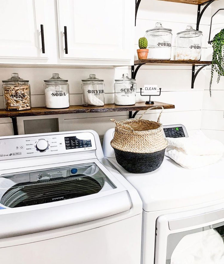 Top Load Washer Laundry with Jars For Storage