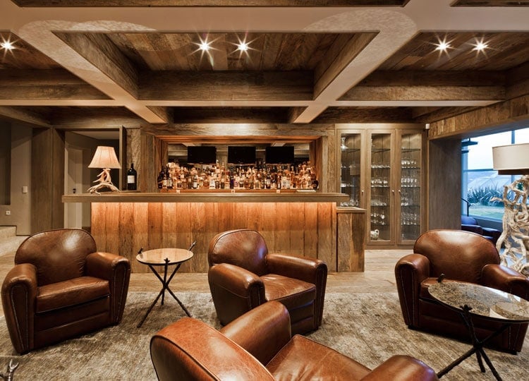 Trendy Custom Finished Home Bar Makes A Perfect Retreat