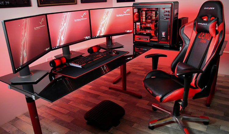 Ultimate Gaming Room Setup Designs with Badass Red Computer Design