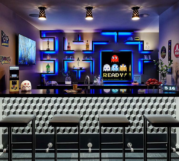 Unique Trendy Custom Basement Bar Designs with a Theme