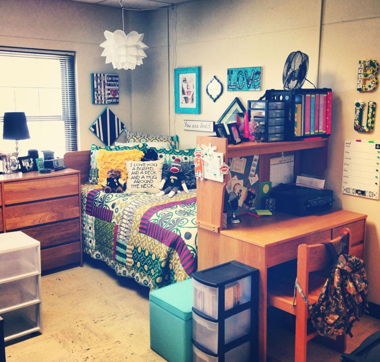 Vibrant Colors For Dorm Room Space