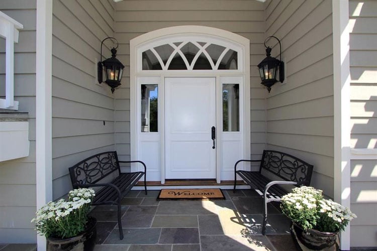 white-front-door-color-for-gray-house White Front Door Color For Gray House