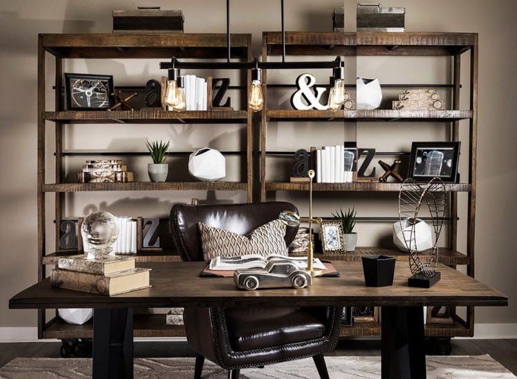 Wood Desk For A Modern Office Room Setup