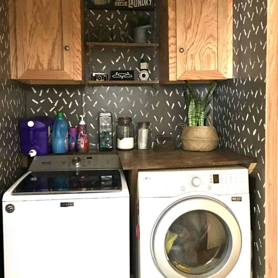wood laundry room cabinet washer and dryer