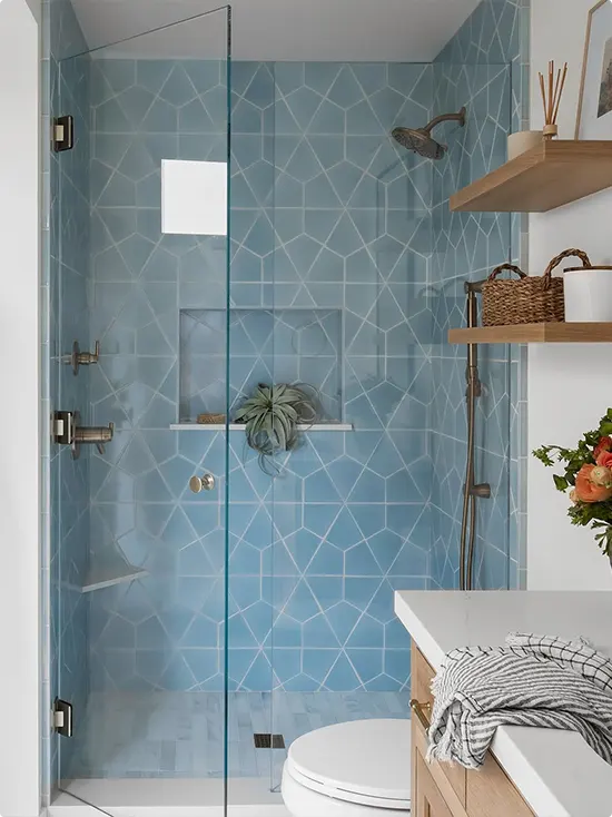 Light Blue Shower Tile Ideas