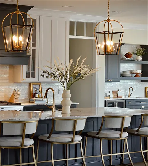 Brass Lantern Lights and a Navy Island