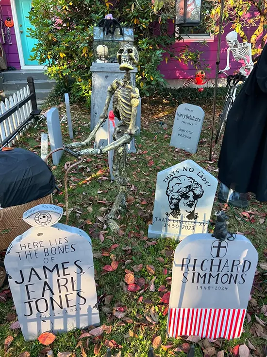 Celebrity Pun Grave Displays